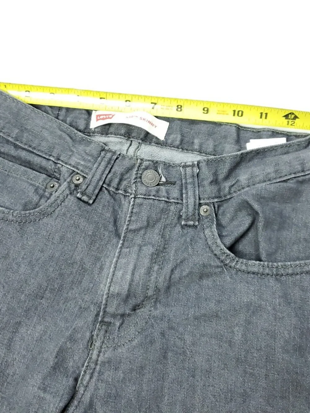 Levis 510 Skinny Jeans Boys 16 Regular 28x28 Gray Cotton Casual Skater
